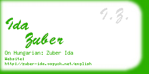 ida zuber business card